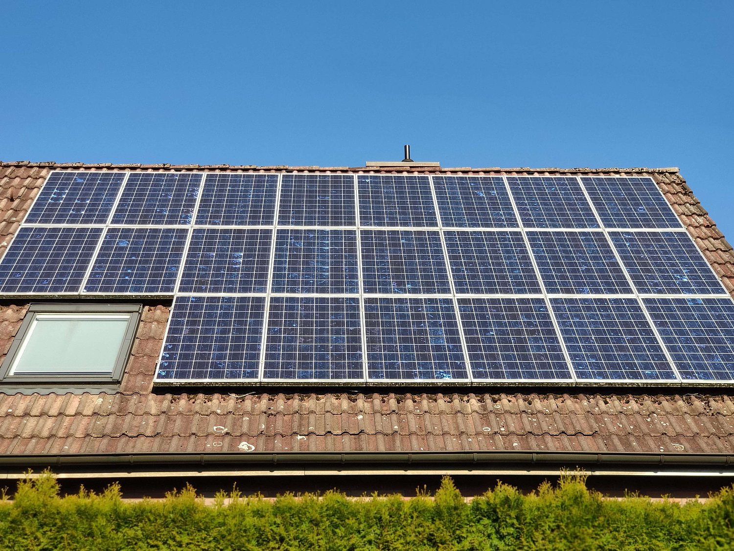 Solarzellen auf dem Dach