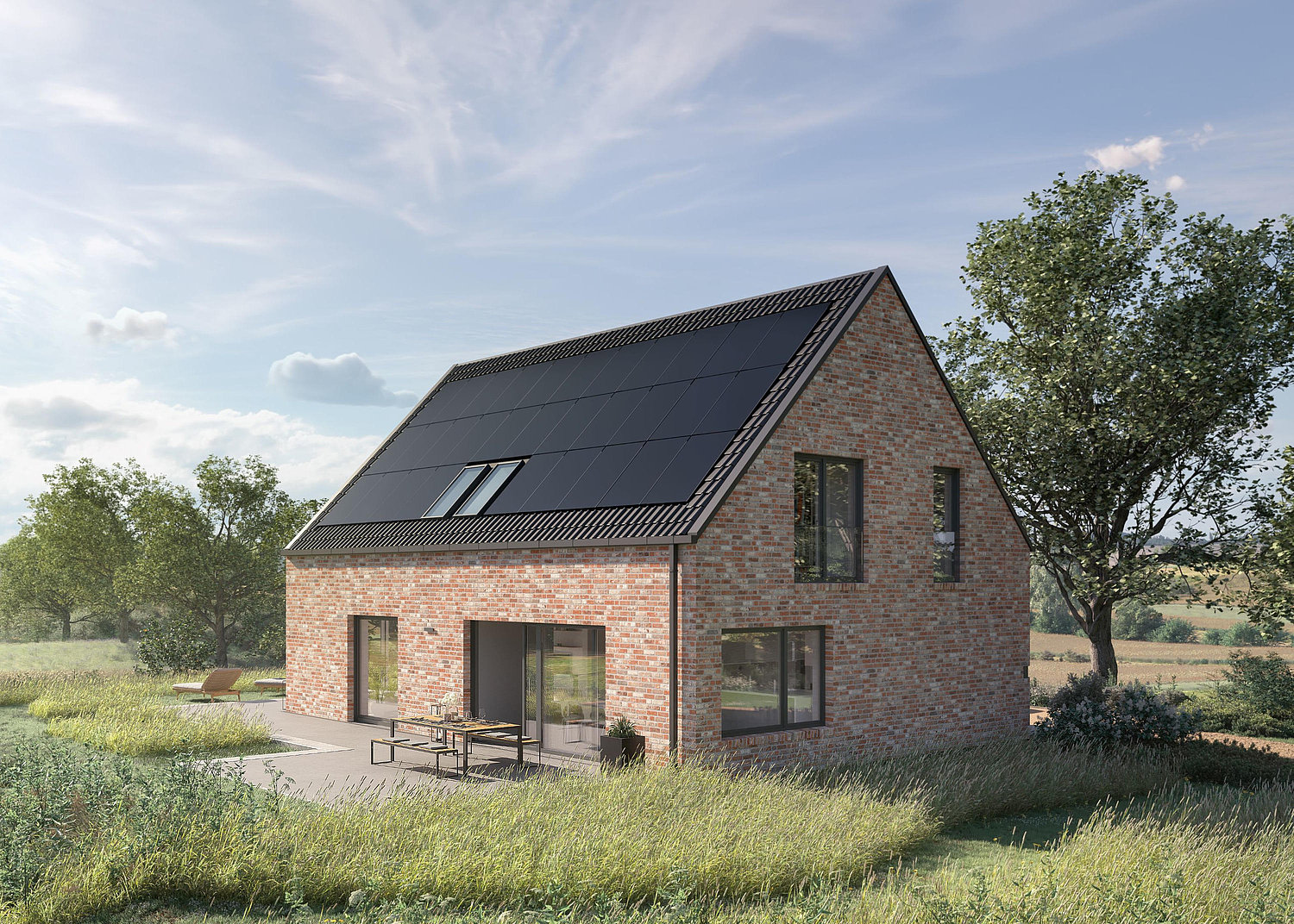 Indach-Solaranlage auf dem Viebrockhaus