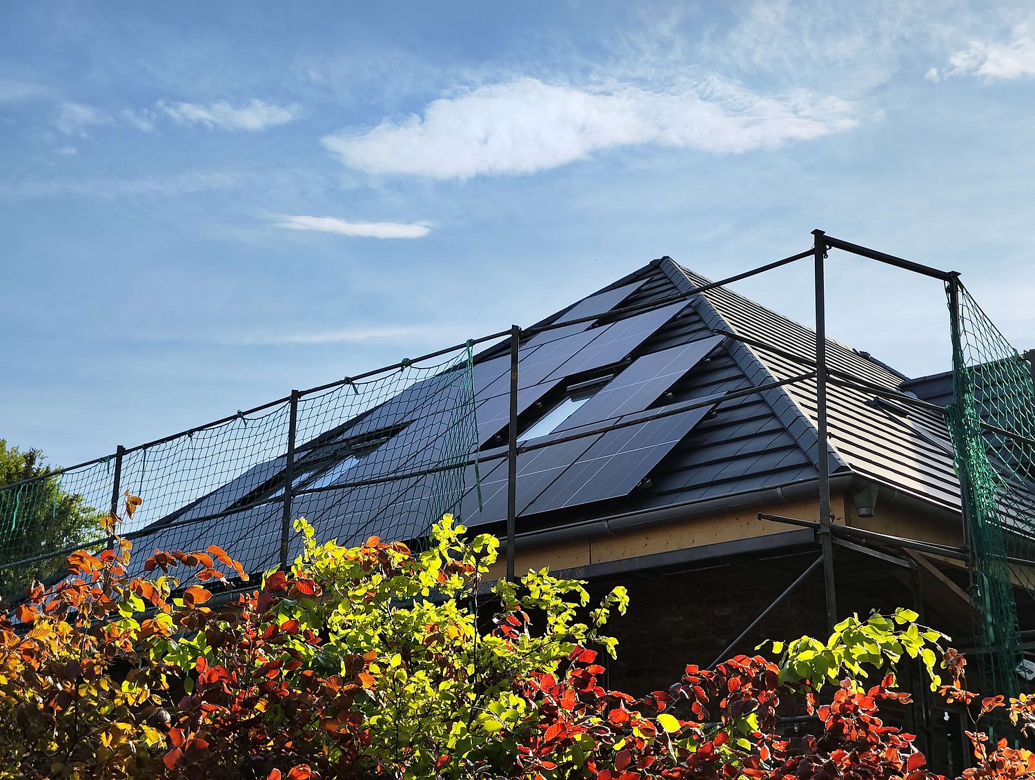 Hausdach mit Solaranlage